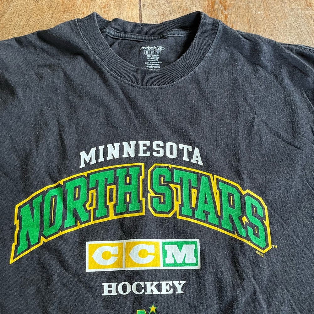 Minnesota North Stars Vintage Throwback Reebok Tshirt XL CCM Wild NHL Hockey